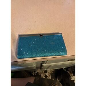 Blue glitter wallet